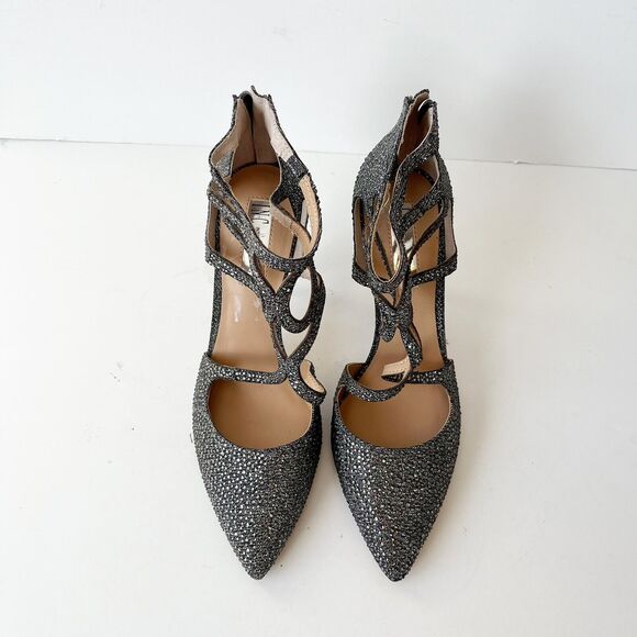 INC. International Concepts Kaffe2 Silver Rhinestone Pumps Pointed Toe Sz 9 NWOB - Picture 12 of 15
